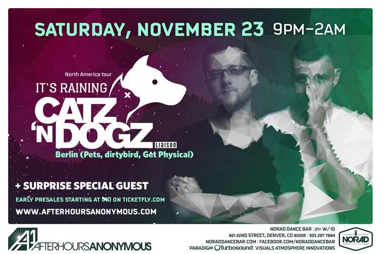AA presents Catz n Dogz with Special Guest - Página frontal