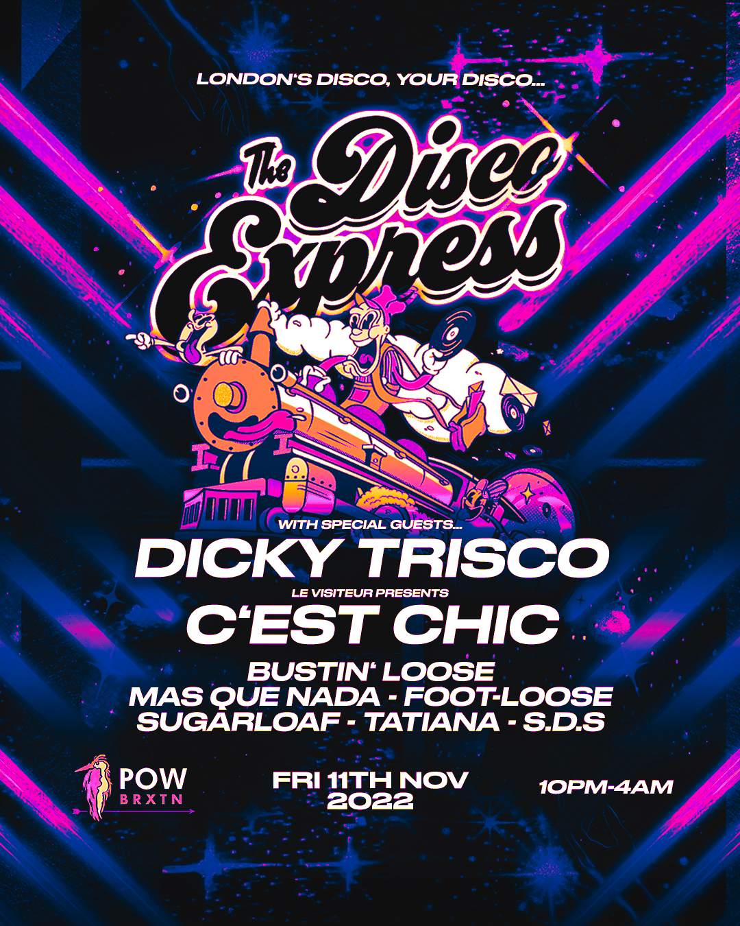 The Disco Express: Dicky Trisco, C'est Chic - フライヤー表
