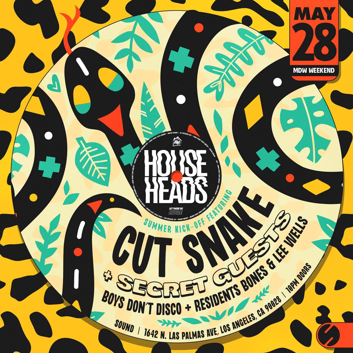 House Heads presents Cut Snake with support by Boys Don't Disco, Bones and Lee Wells - フライヤー表