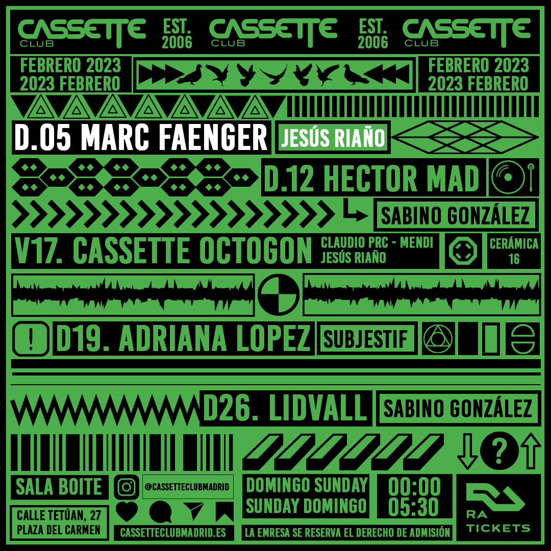 Cassette Club: Marc Faenger (live) + Jesús Riaño - Página frontal