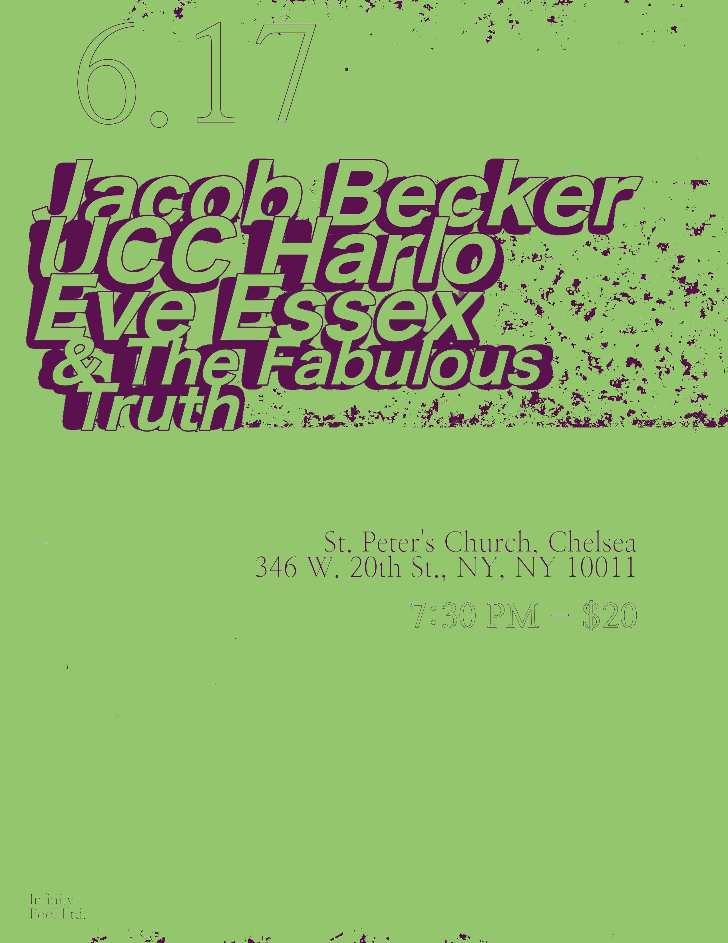 Eve Essex & The Fabulous Truth, Jacob Becker, UCC Harlo - Página frontal