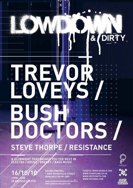 Lowdown & Dirty with Trevor Loveys, Bush Doctors - フライヤー表