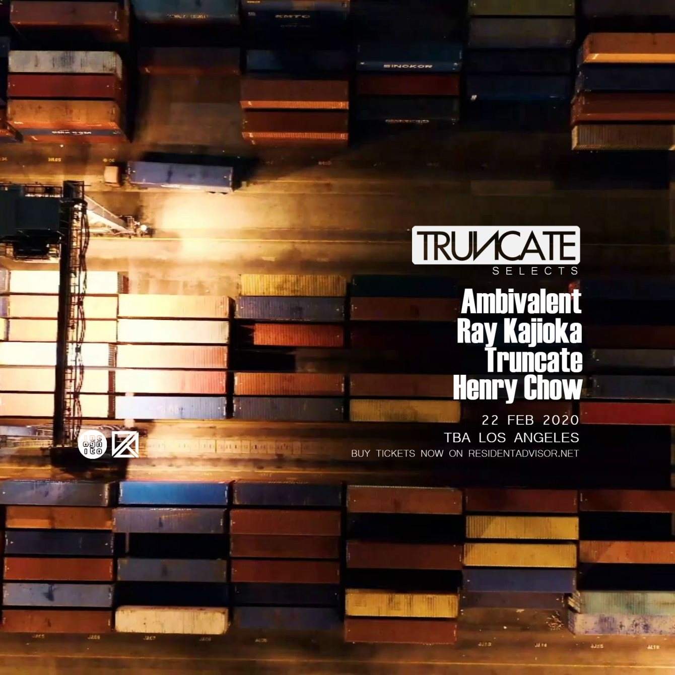 Truncate Selects with Ambivalent, Ray Kajioka, Henry Chow _ Dirty Epic x Incognito - フライヤー表