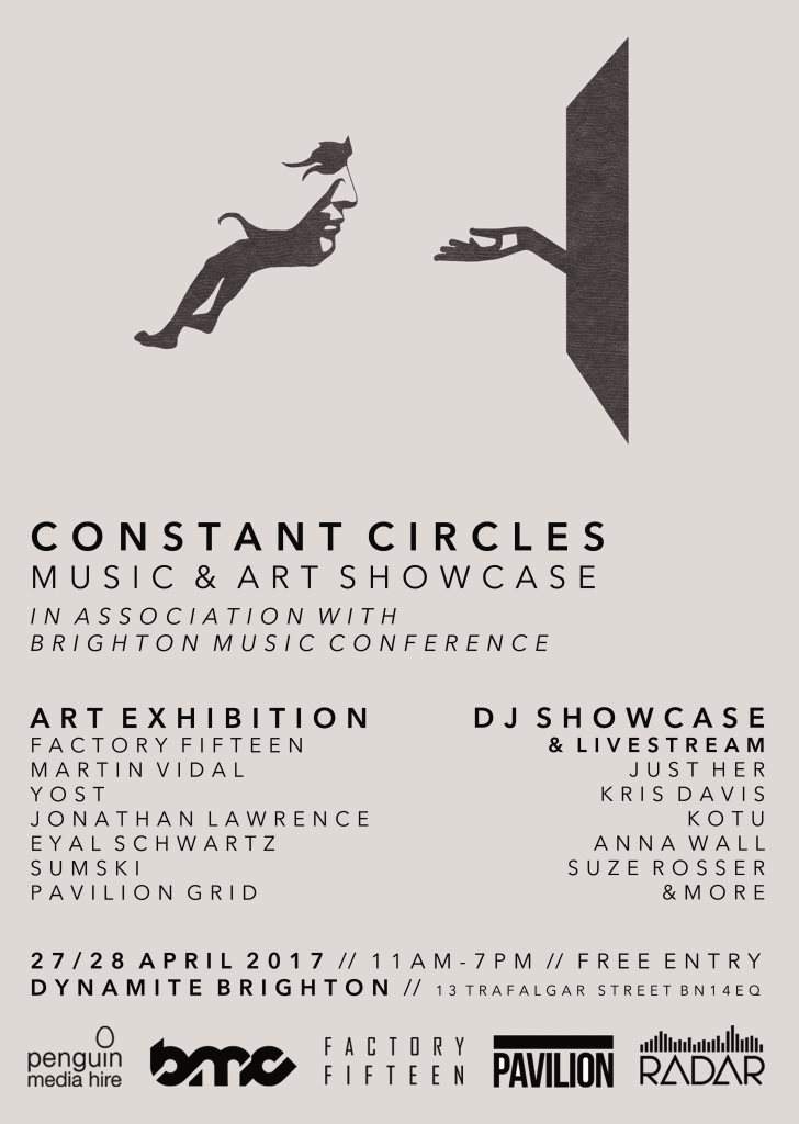 Constant Circles Art Exhibition and Music Showcase - フライヤー表