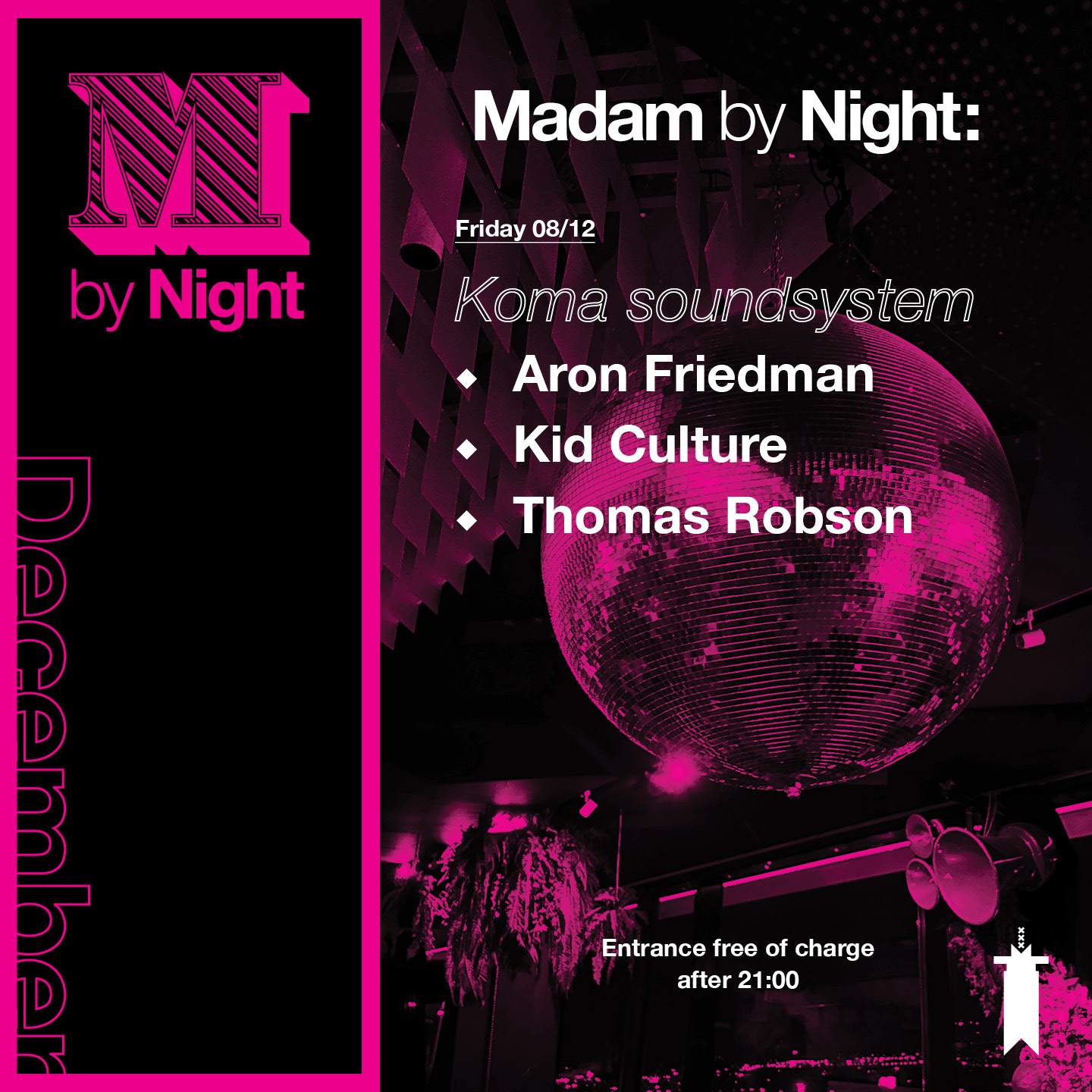 Madam By Night invites: Koma Soundsystem - フライヤー表