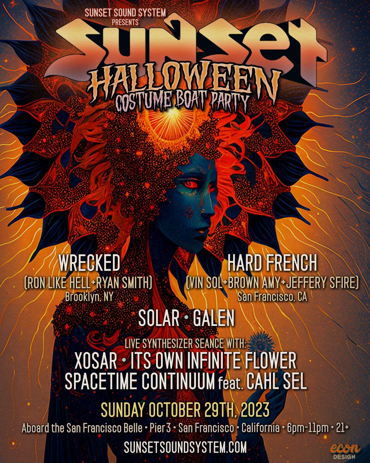 Sunset Sound System Full Moon Halloween Costume Boat + AfterParty 2023