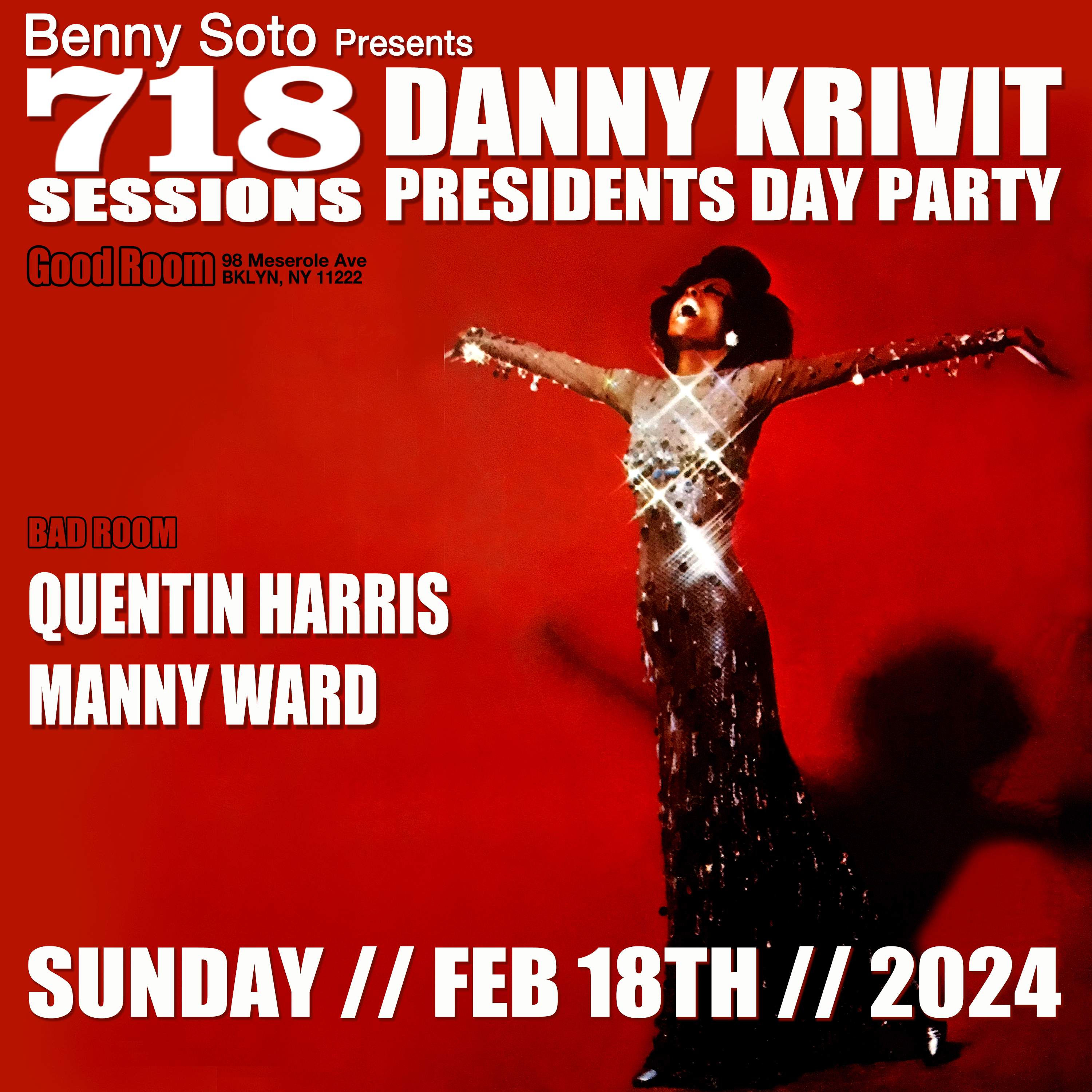 718 Sessions President's Day Holiday Party - フライヤー表