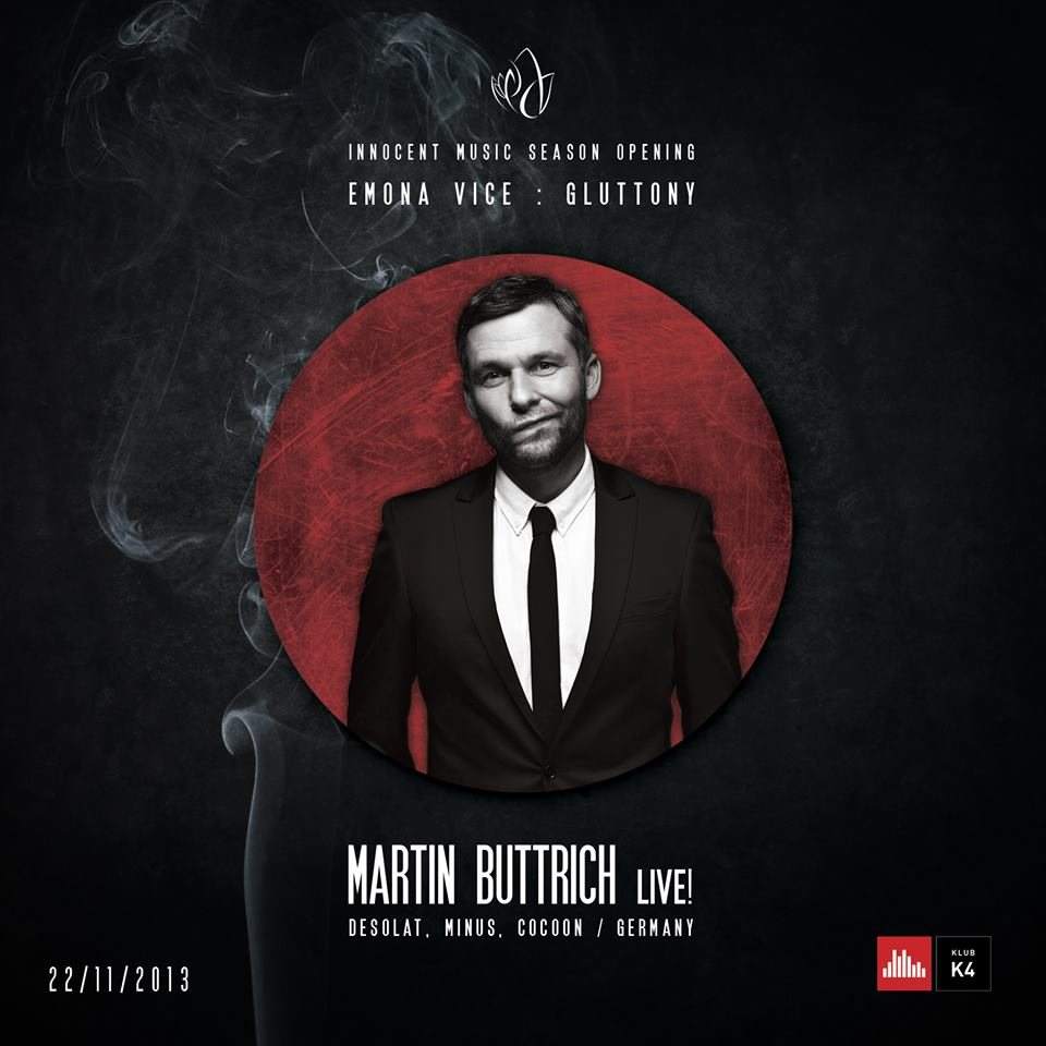 Innocent Music Showcase: Emona Vice: Gluttony with Martin Buttrich Live - Página frontal