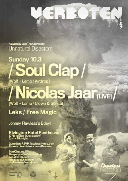 Verboten presents Soul Clap and Nicolas Jaar - Página frontal