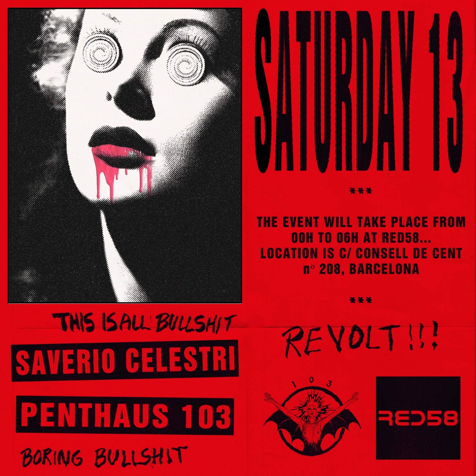 Penthaus103 presents Saverio Celestri & Penthaus103 - フライヤー表