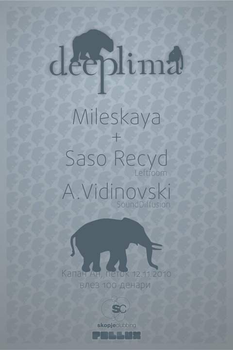Deeplima_02 Mileskaya, Saso Recyd, A.Vidinovski - フライヤー表