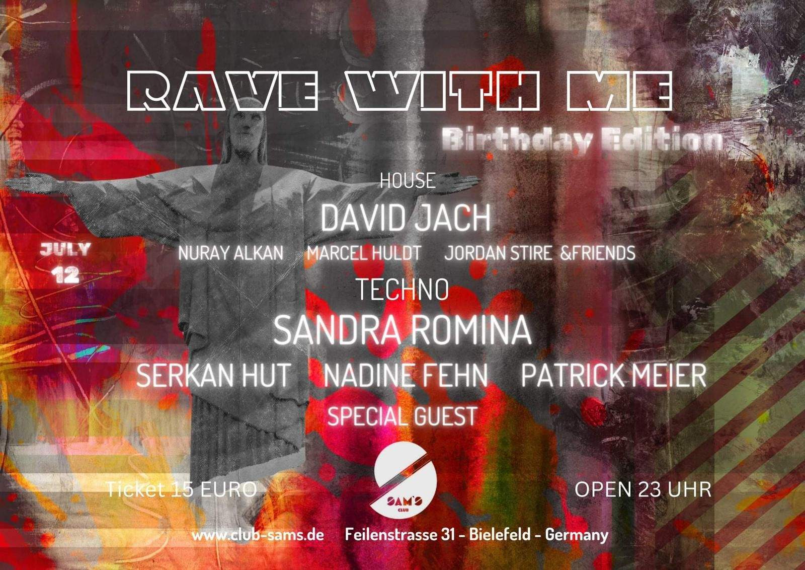 RAVE WITH ME at Club Sam's, Bielefeld