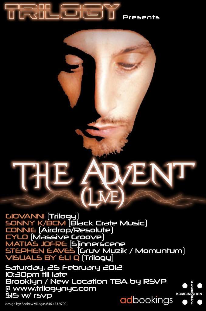 Trilogy presents: The Advent Live - フライヤー表