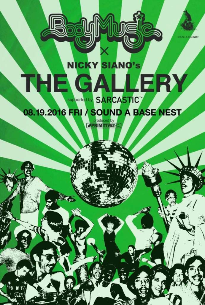 Body Music × Nicky Siano's The Gallery Supported by Sarcastic - フライヤー表