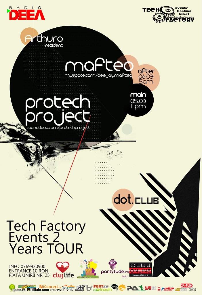Tech Factory Events 2 Years Tour - Página frontal