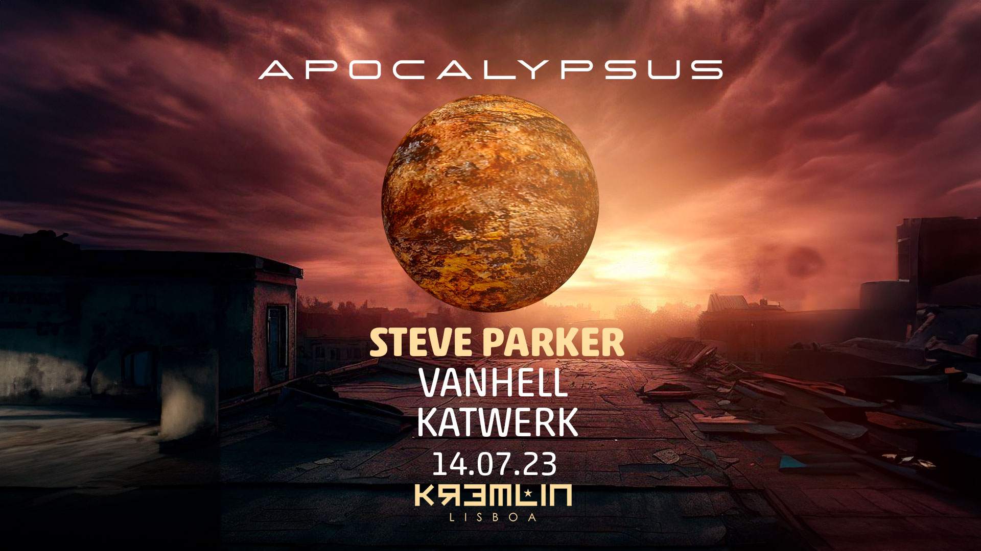 Apocalipsus - Steve Parker, Vanhell, Katwerk - フライヤー表