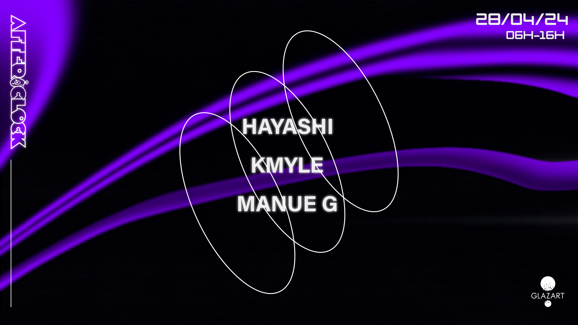 After O'Clock: Kmyle, Manue G, Hayashi - フライヤー表