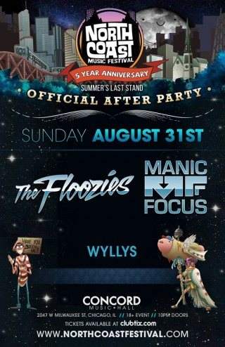 Ncmf After with The Floozies, Manic Focus - Página frontal