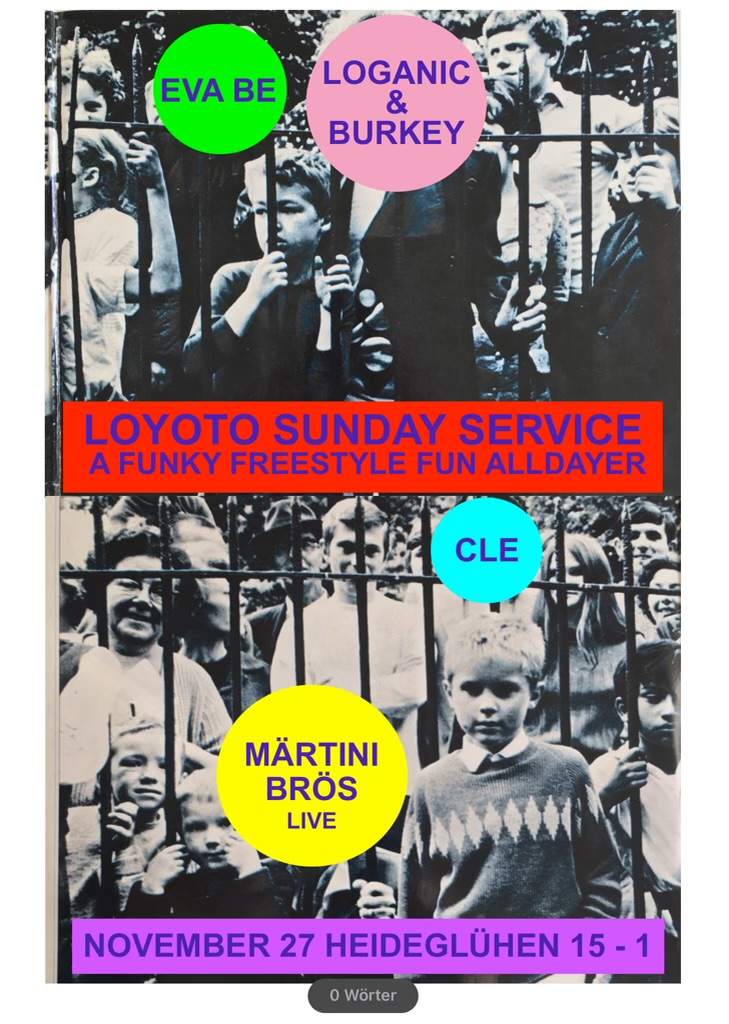 Loyoto Sunday Service - フライヤー表