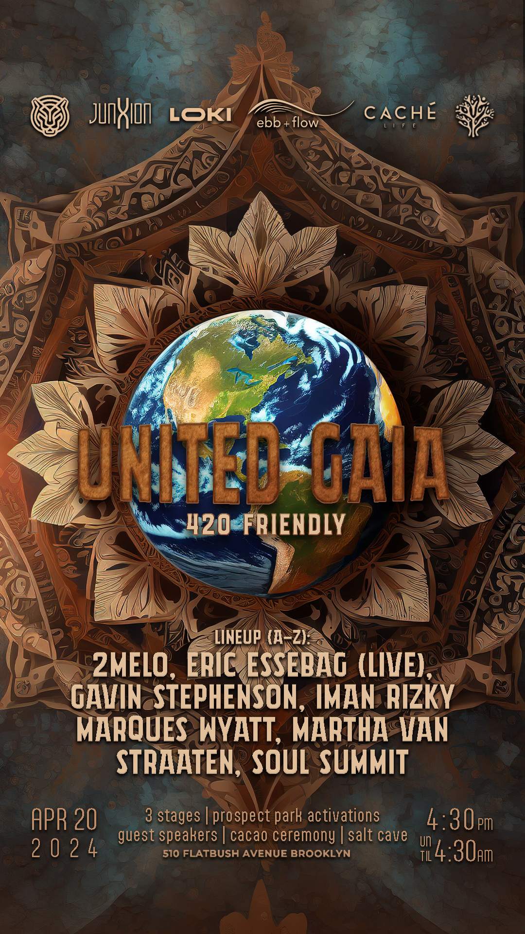 United Gaia 24: Marques Wyatt, Martha Van Straaten, Soul Summit + more  - フライヤー裏