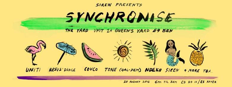 SIREN presents: Synchronise - フライヤー表