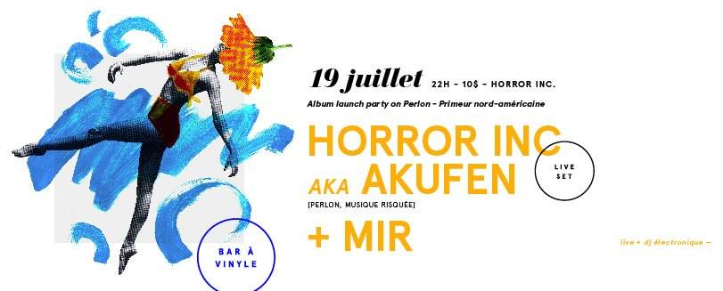 Bar à Vinyle presents Horror Inc. aka Akufen - Perlon Album Lauch Party - Página frontal