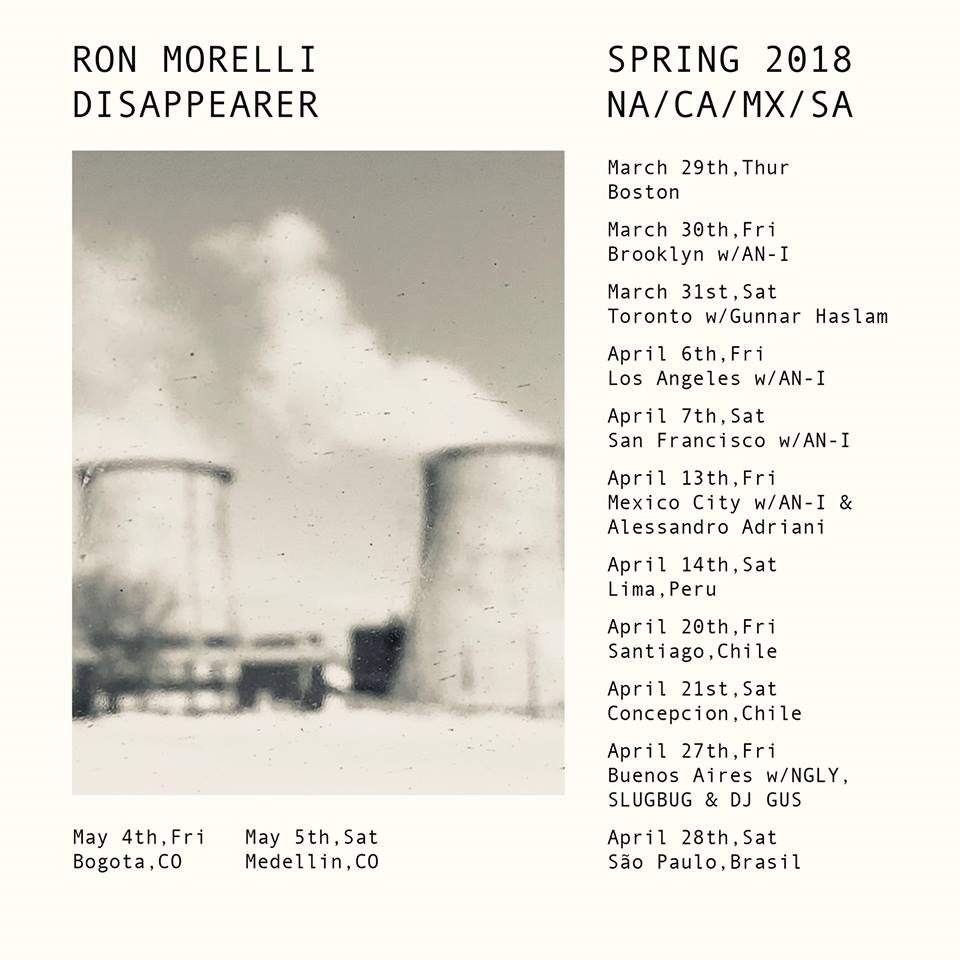 Ron Morelli - Disappearer Tour - Página frontal