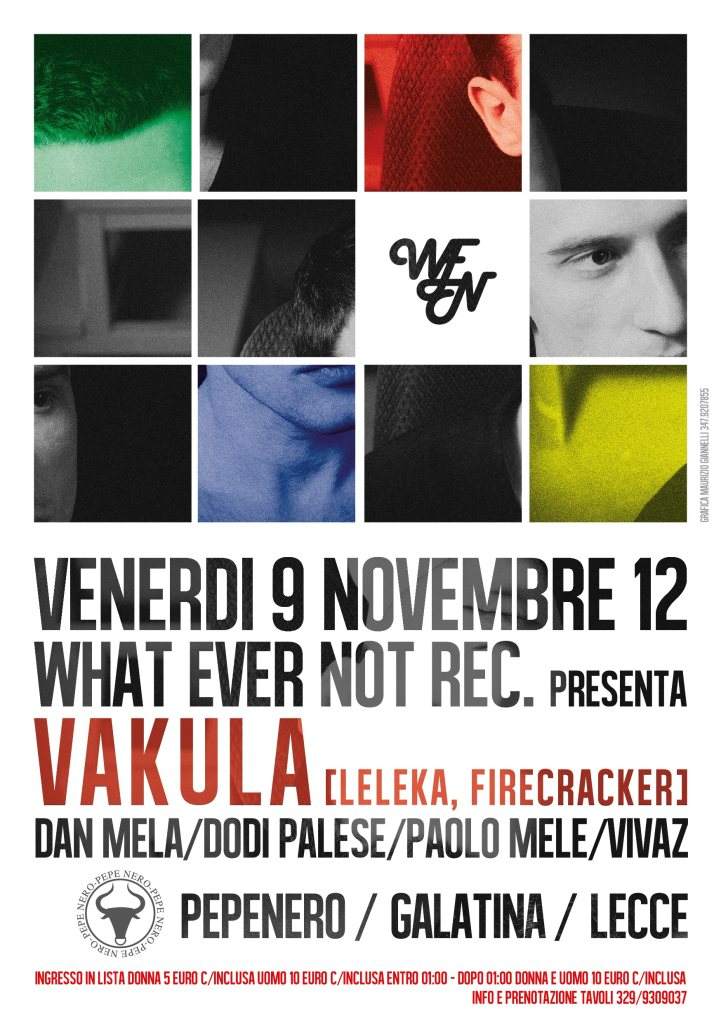 What Ever Not Records presents Vakula - Página frontal