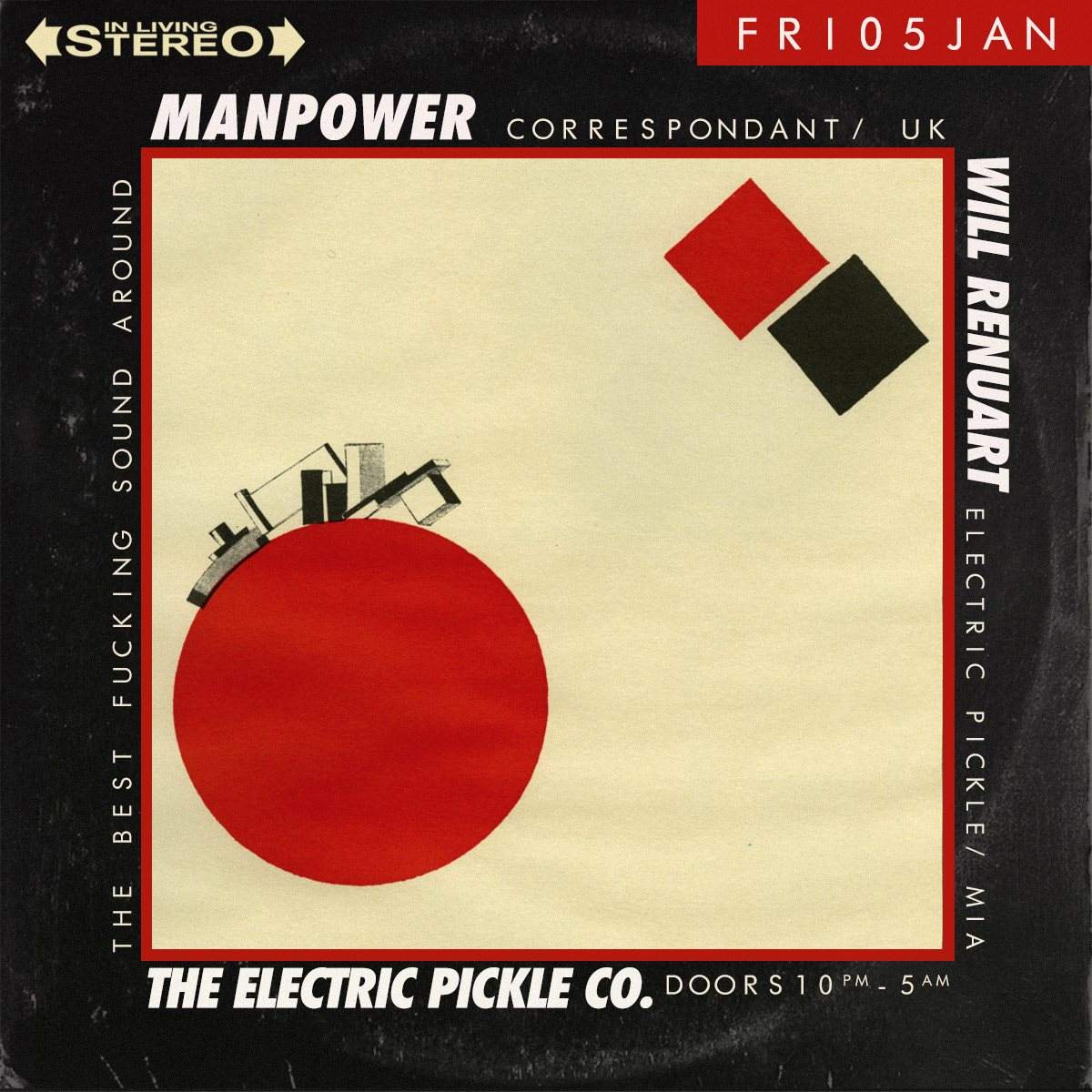 The Electric Pickle presents Man Power - Página frontal