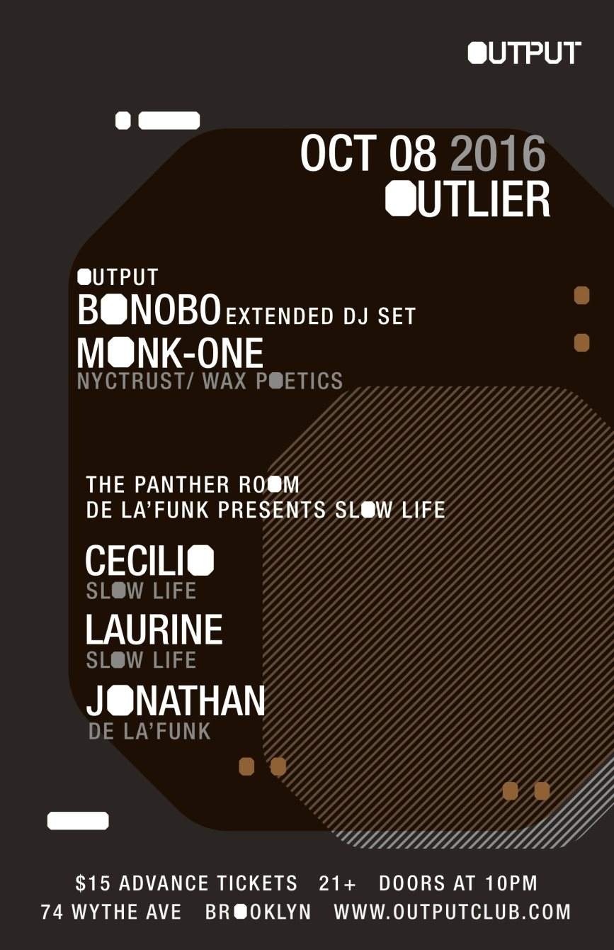 Outlier - Bonobo (Extended DJ Set)/ Monk-One/ De La'funk presents Slow Life - Página frontal