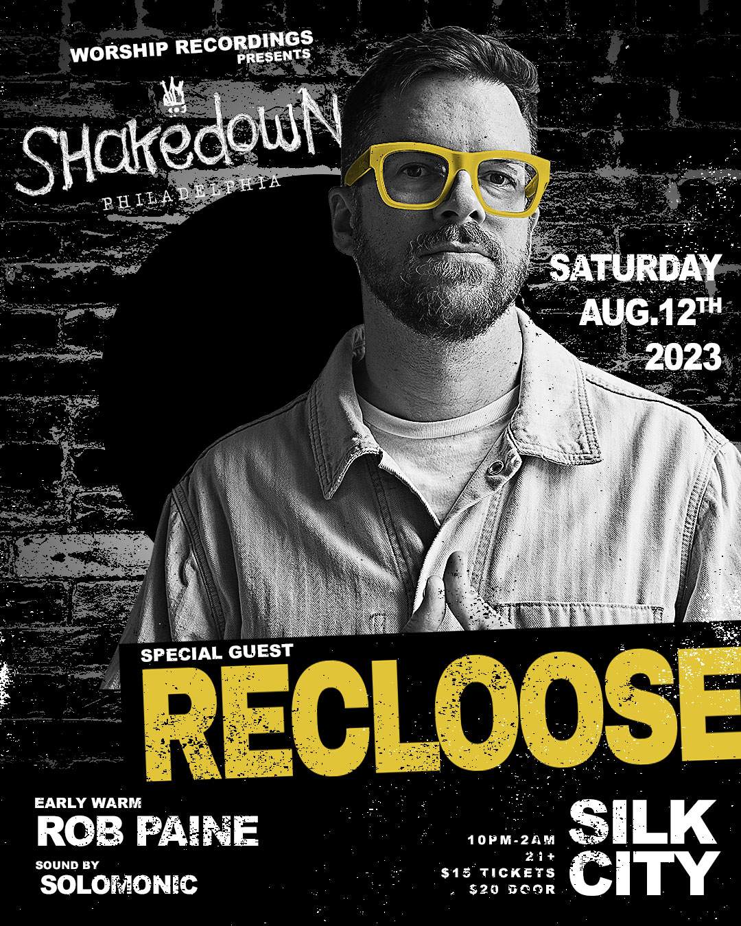 The Shakedown with Recloose & Rob Paine - フライヤー表