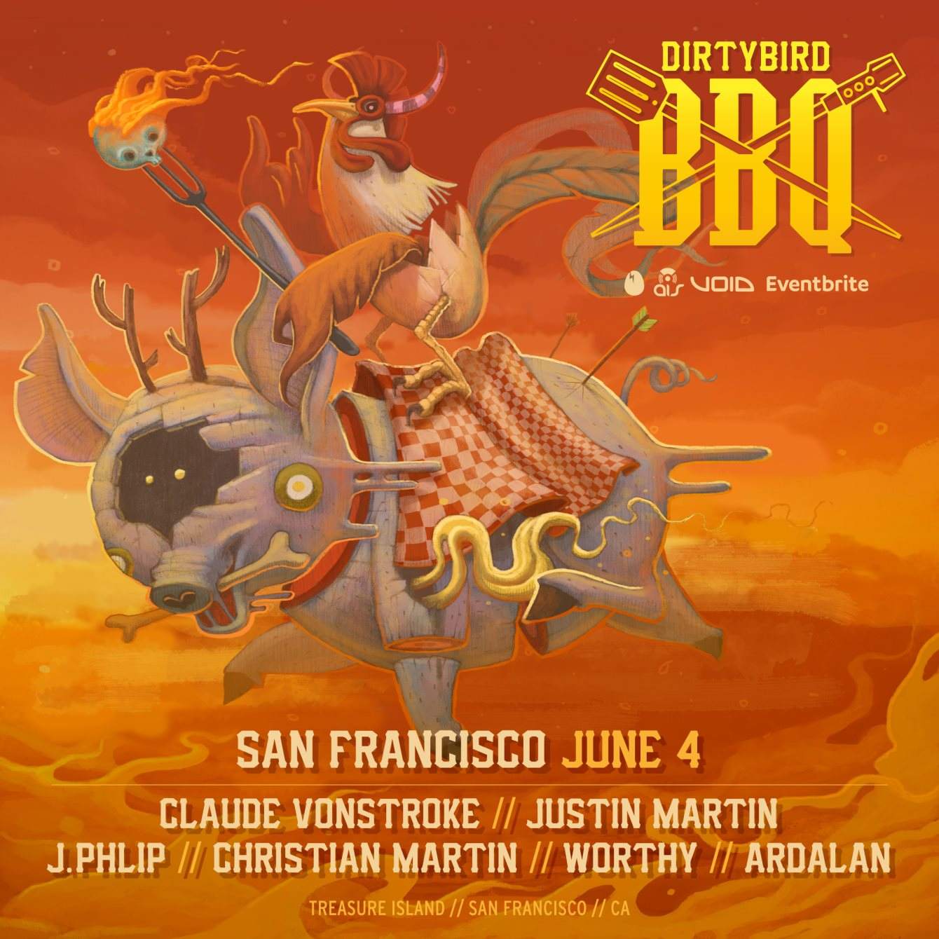 Dirtybird BBQ 2017: San Francisco - フライヤー表
