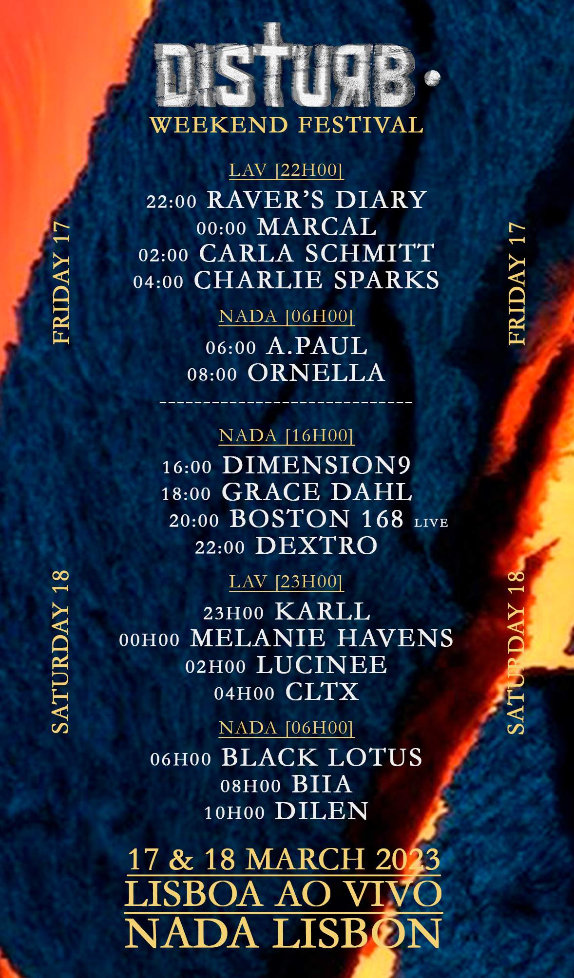 Disturb Weekend Festival 2023 [LAV + NADA Lisbon] - Página trasera