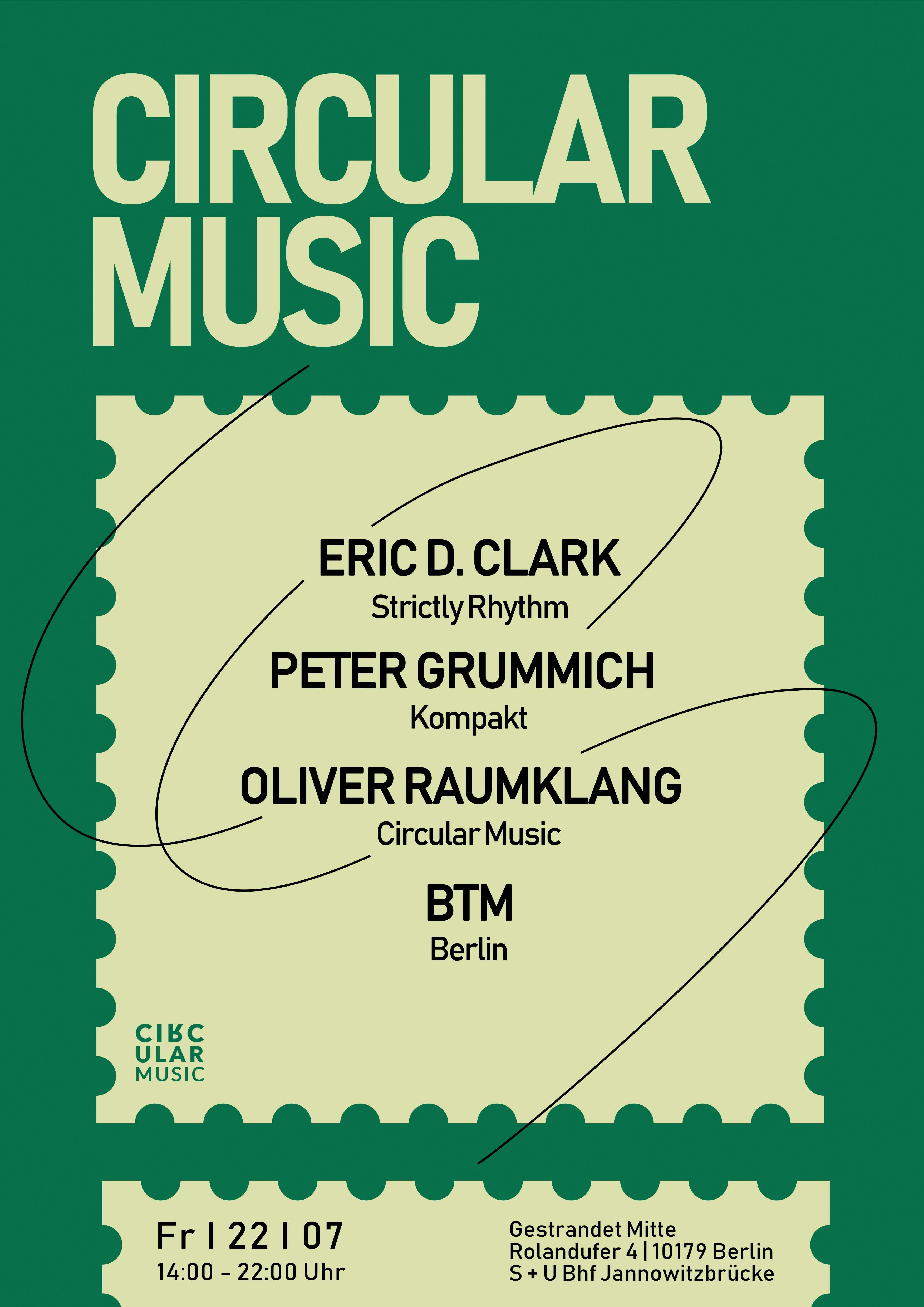 Circular Music *Open Air* with Eric D. Clark, Peter Grummich, Oliver Raumklang - Página trasera