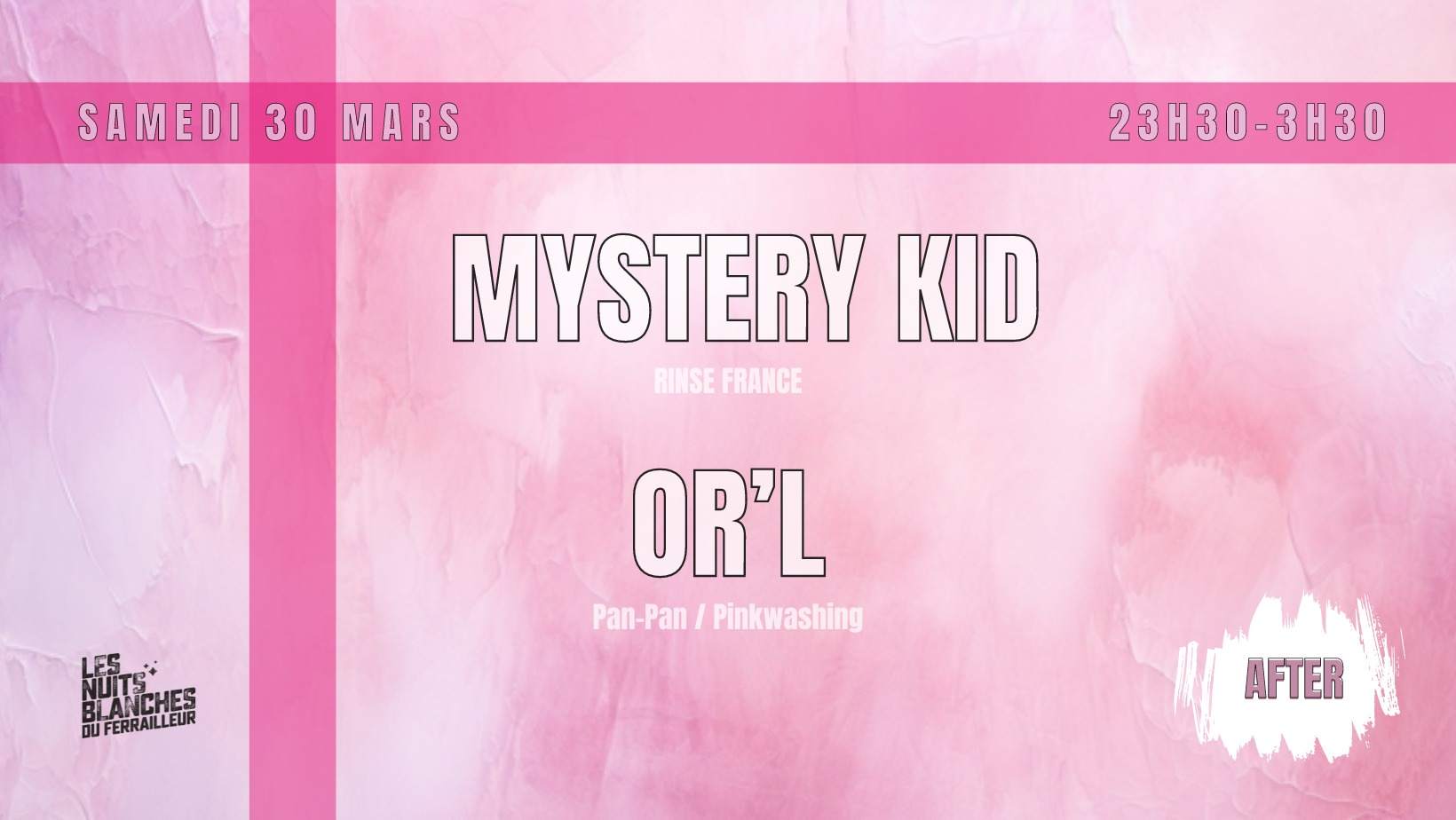 MYSTERY KID + Or'l @LEFERRAILLEUR - フライヤー表