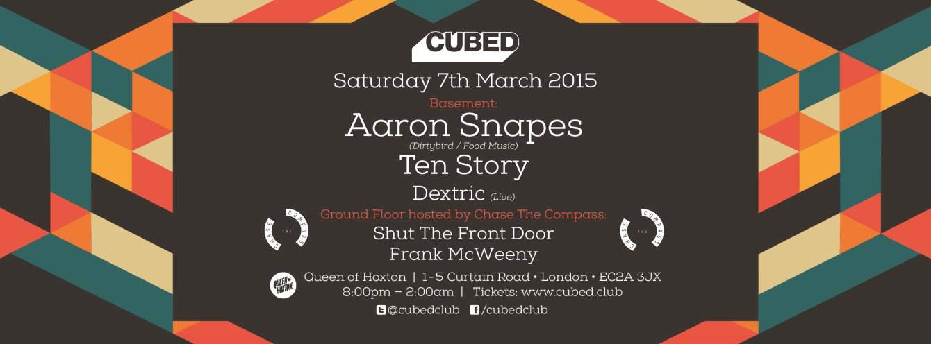 Cubed London with Aaron Snapes, Ten Story & Dextric - Página frontal