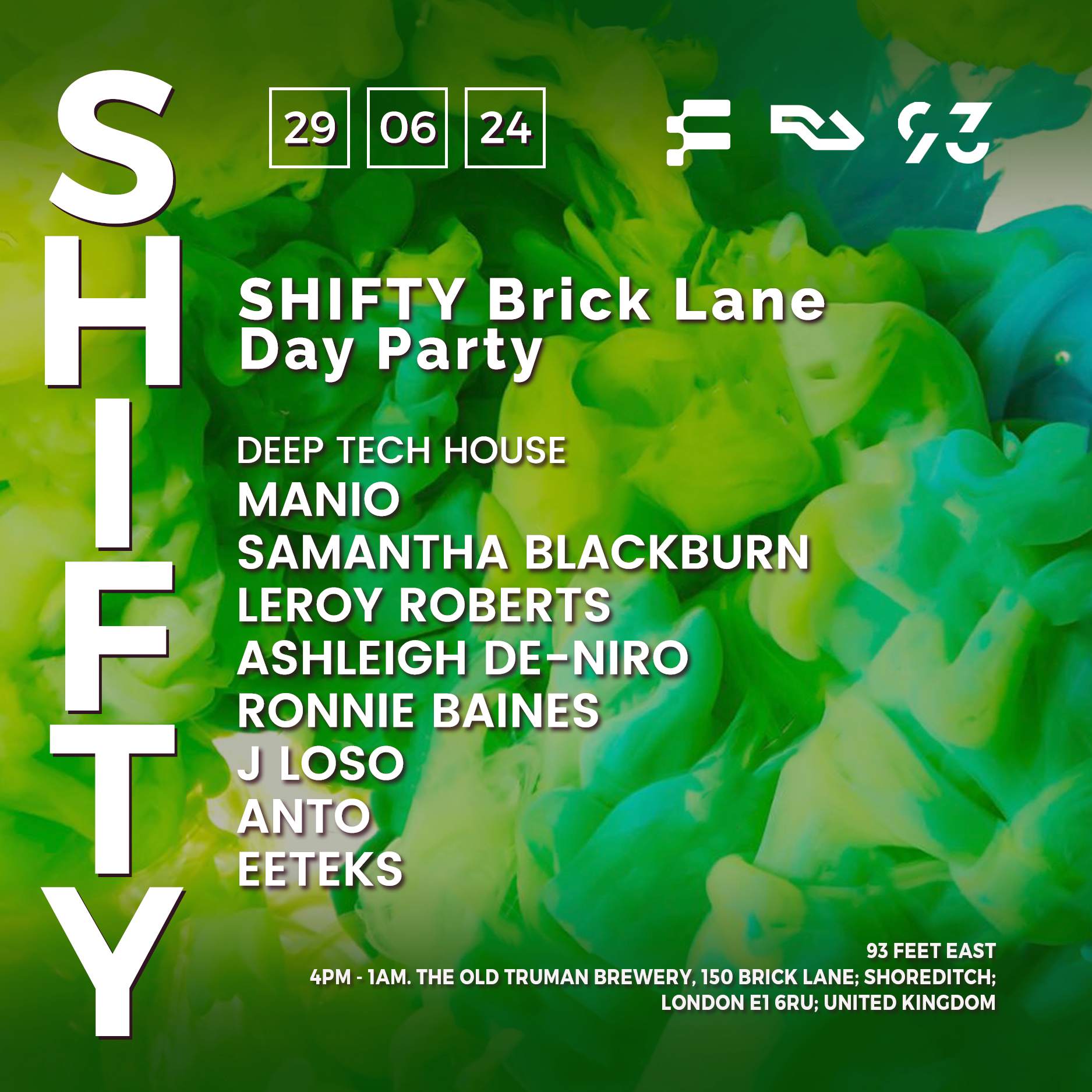 SHIFTY Brick Lane Day Party - フライヤー表