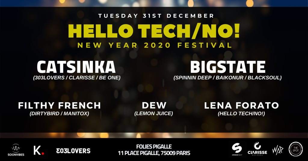 Hello Tech/No! - New Year 2020 Festival (Non Stop 15 Hours) - Página frontal