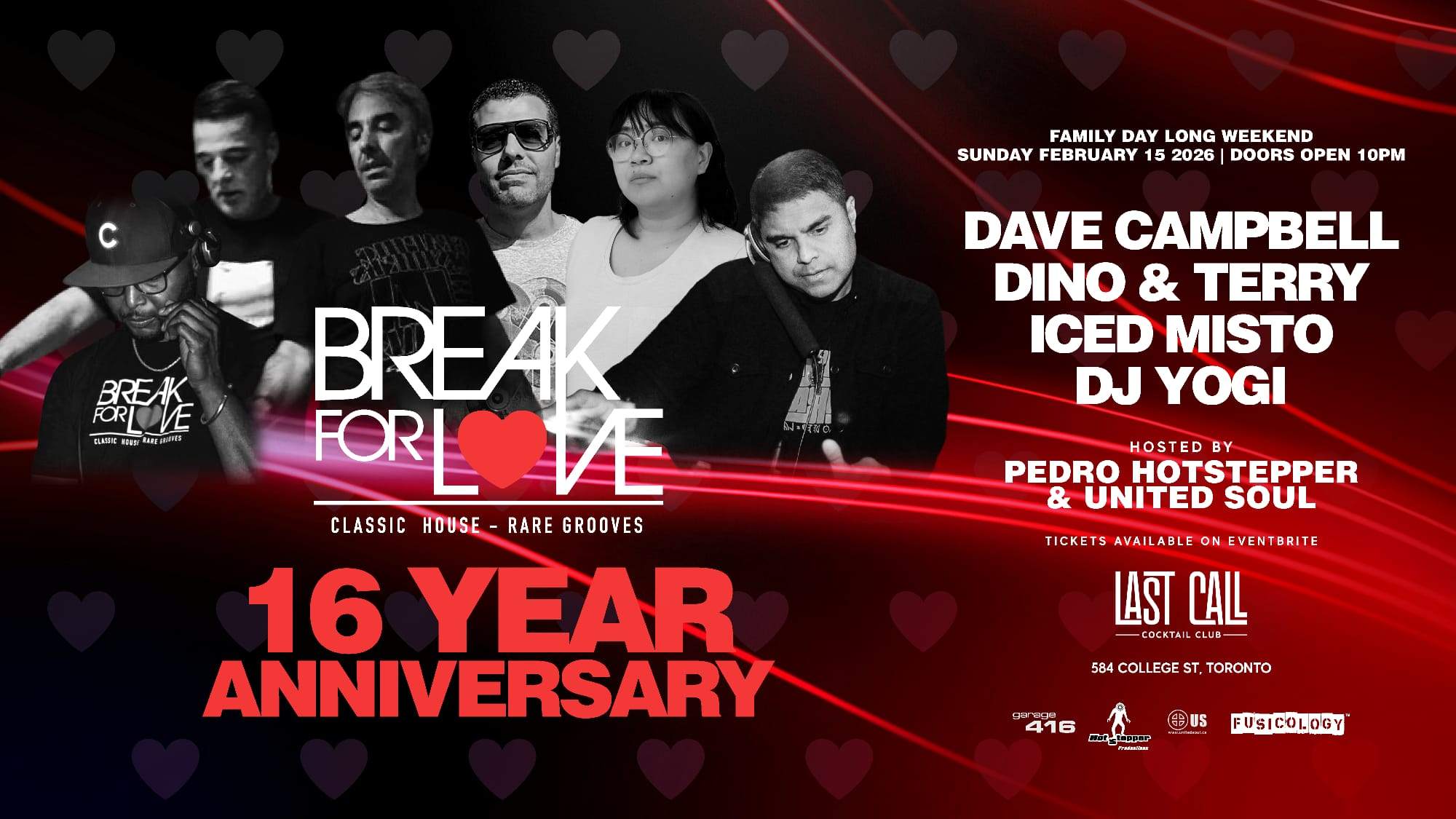 Break For LOVE 16th Anniversary Party at Last Call Cocktail Club