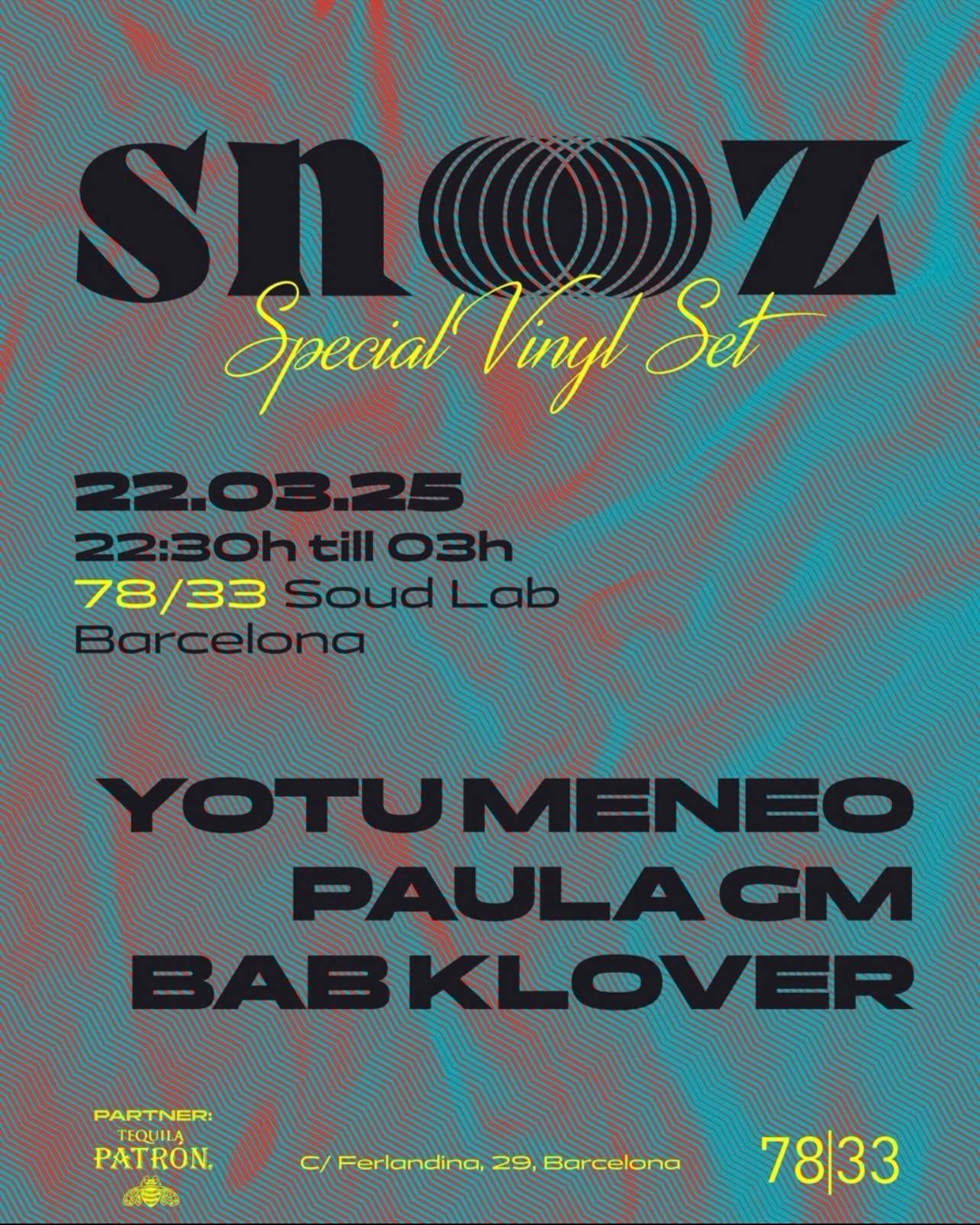 SNOOZ Vinyl Edition at 7833 Soundlab, Barcelona