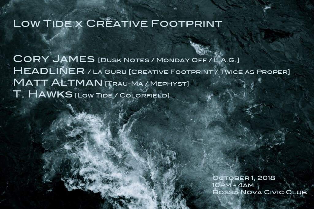 Low Tide x Creative Footprint feat. Cory James - フライヤー表