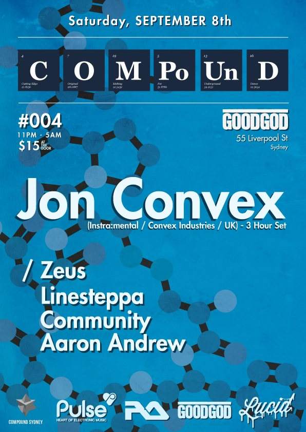 Compound Pres. Jon Convex - 3 Hour Set - フライヤー表