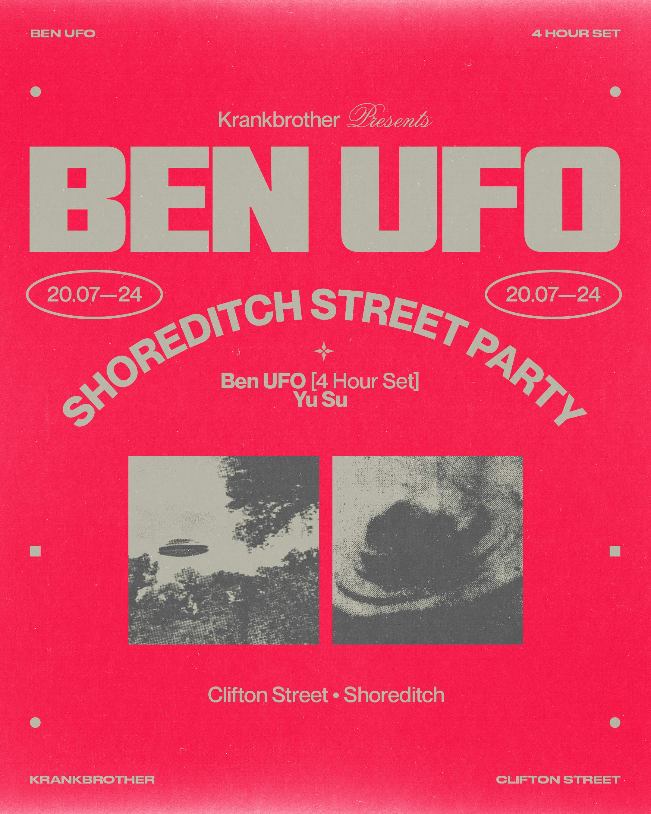 Ben UFO Shoreditch Street Party - フライヤー表