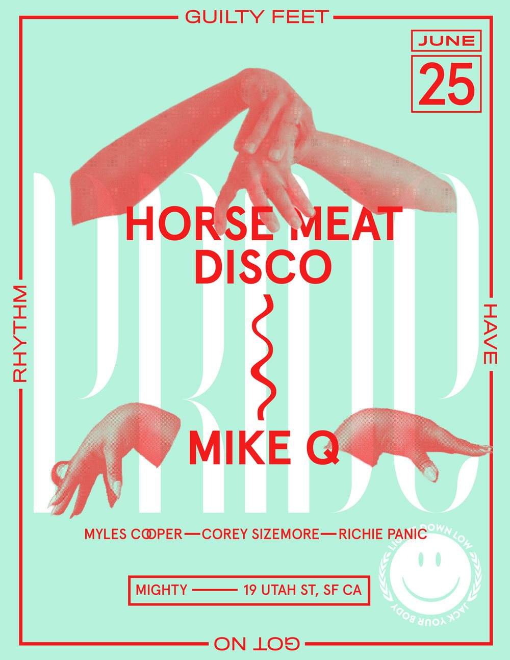 Lights Down Low SF Pride with Horse Meat Disco & Mikeq - フライヤー表