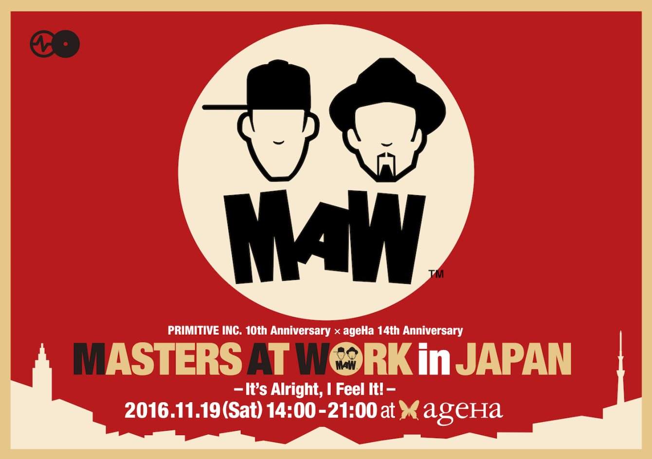 Primitive Inc. 10th Anniversary × Ageha 14th Anniversary Masters At Work in Japan - フライヤー表