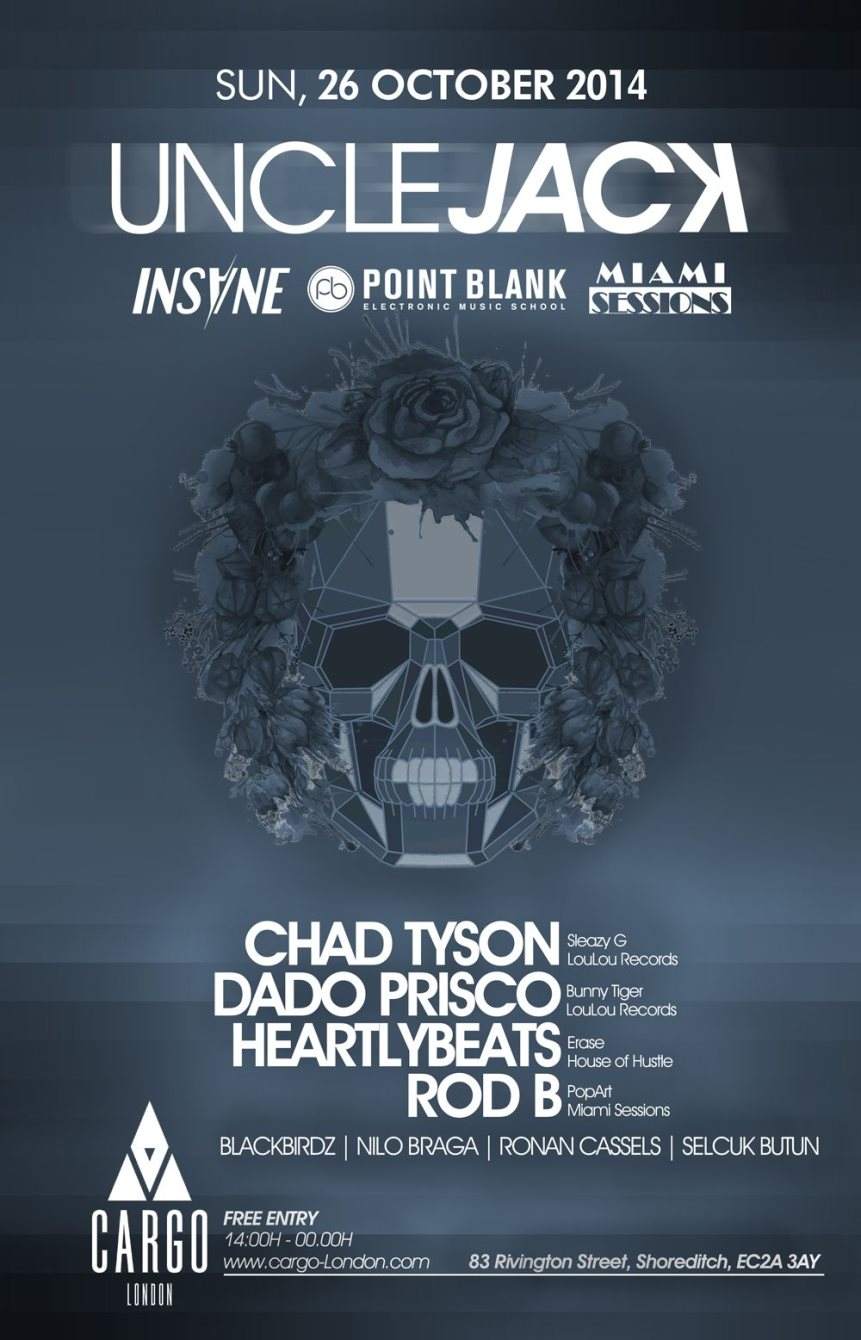 Uncle Jack Showcases: Insane / Miami Sessions & Point Blank - フライヤー表