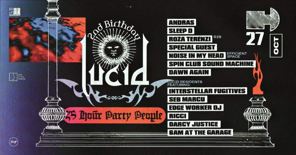 Lucid 2nd Bday: 25 Hour Party People - Página frontal