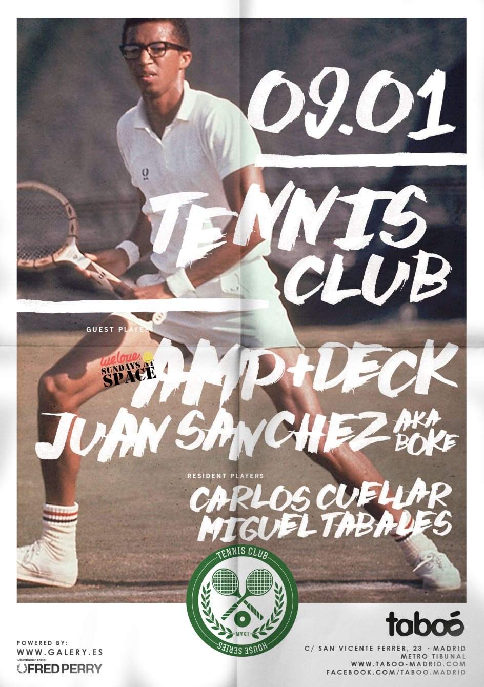 Tennis Club at Sala Taboo - Página frontal