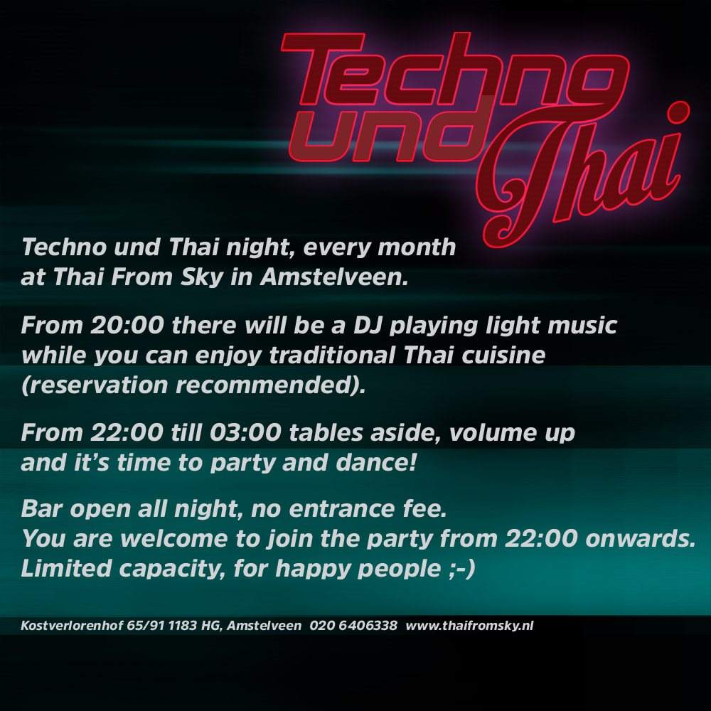 Techno und Thai 2.0 - フライヤー裏