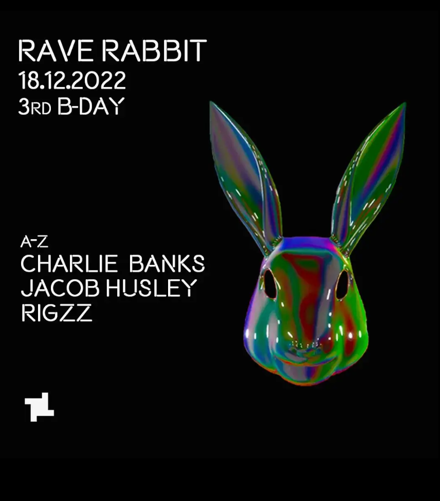 Sundays: Rave Rabbit 3rd Birthday w. Rigzz, Charlie Banks, Jacob Husley - Página trasera